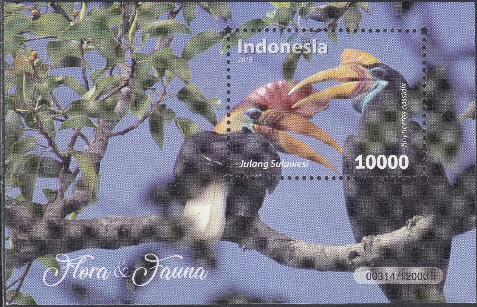 Indonesia - Indonesie Issue 2018 (SS 383) Flora & Fauna - Bird