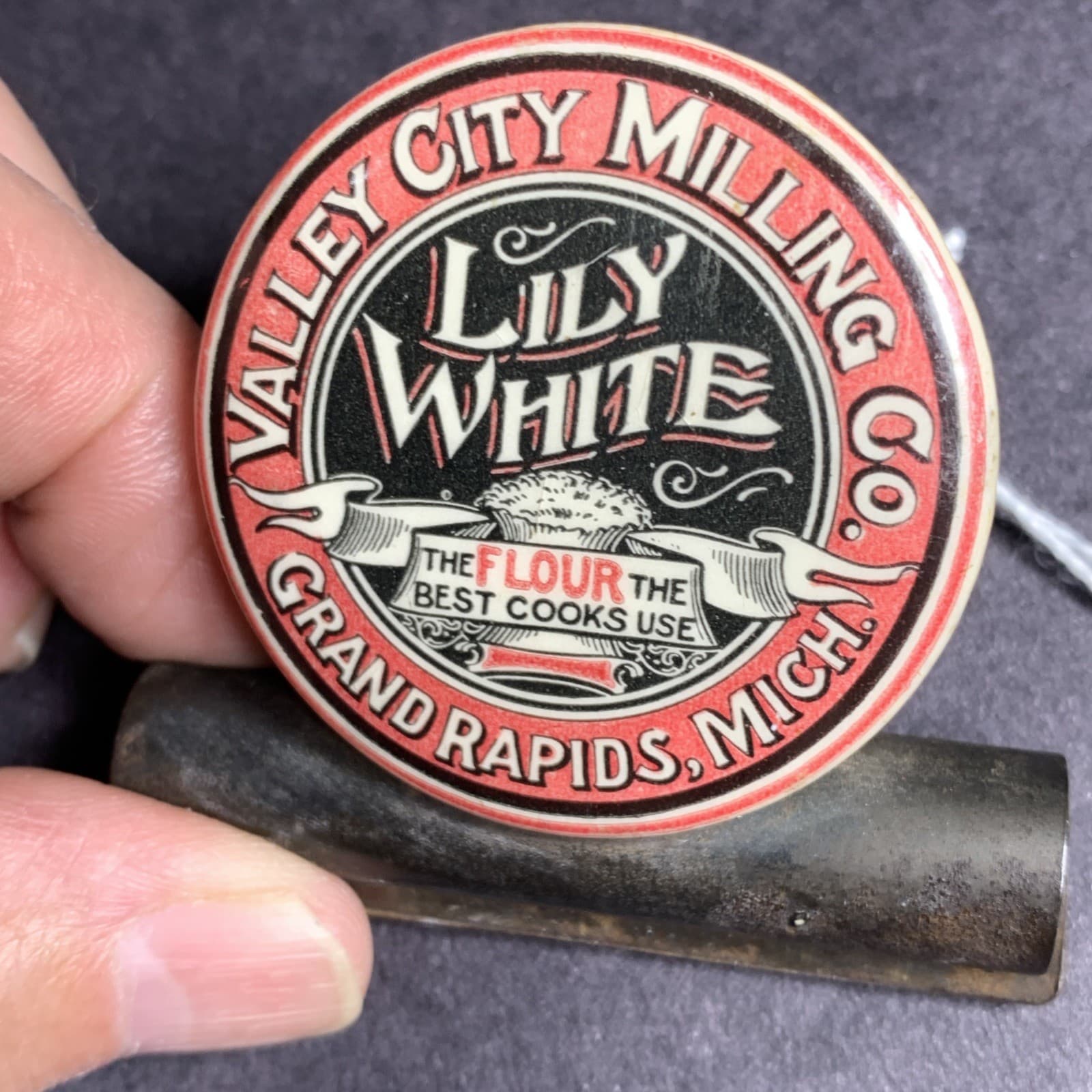 Lily White Flour Celluloid Advertising Clip Grand Rapids Michigan 3