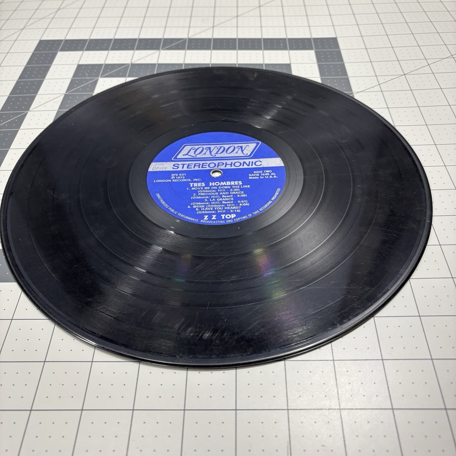 Vtg ZZ Top “Tres Hombres” Album Vinyl LP London Records USA Stereophonic 1973 6