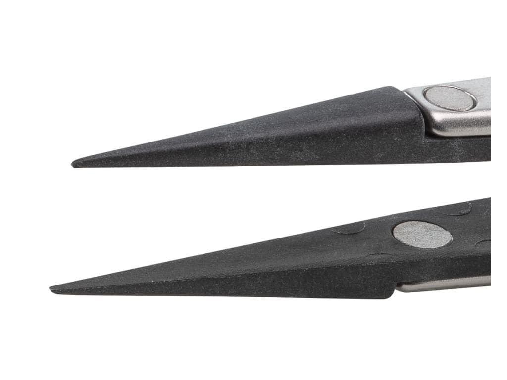 Ideal-Tek 259CF.SA.1 - Plastic Tip Tweezers, Carbon Fiber, Pointed Tip, 5.12' 2