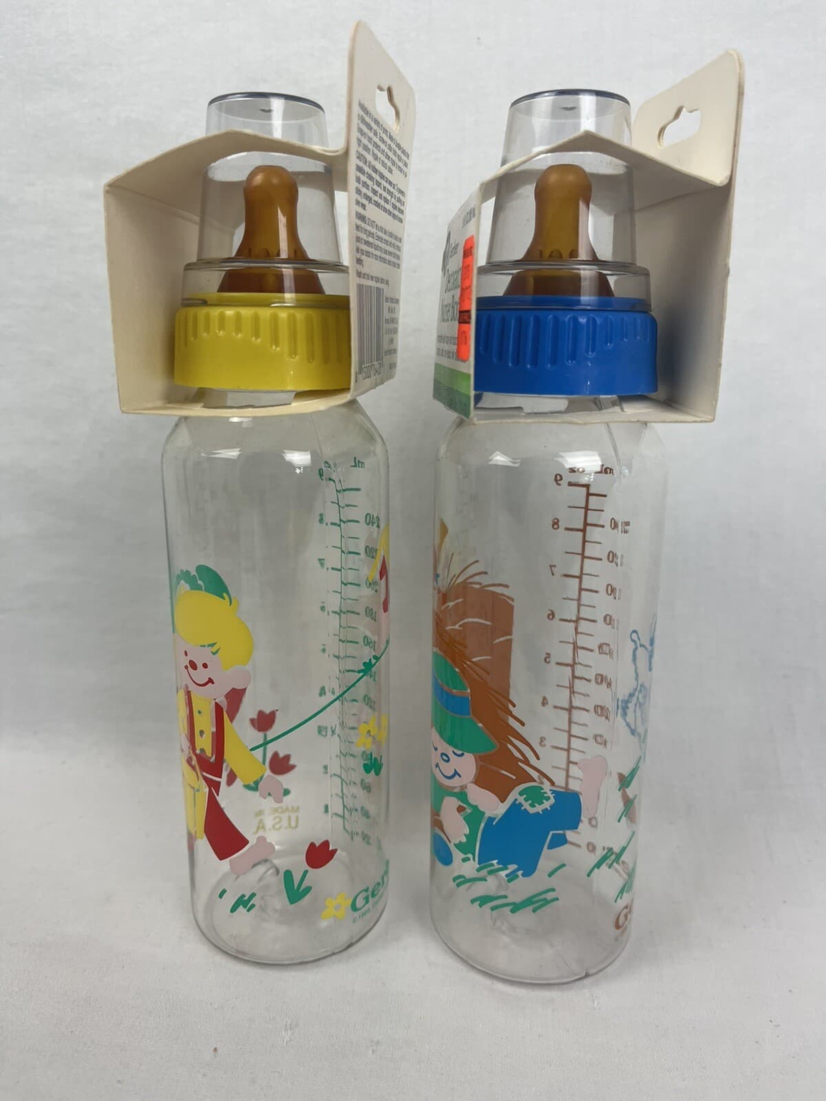 Gerber  1988 JACK & JILL - Little Boy Blue 9oz Vtg  Nursery Rhyme Baby Bottles 2