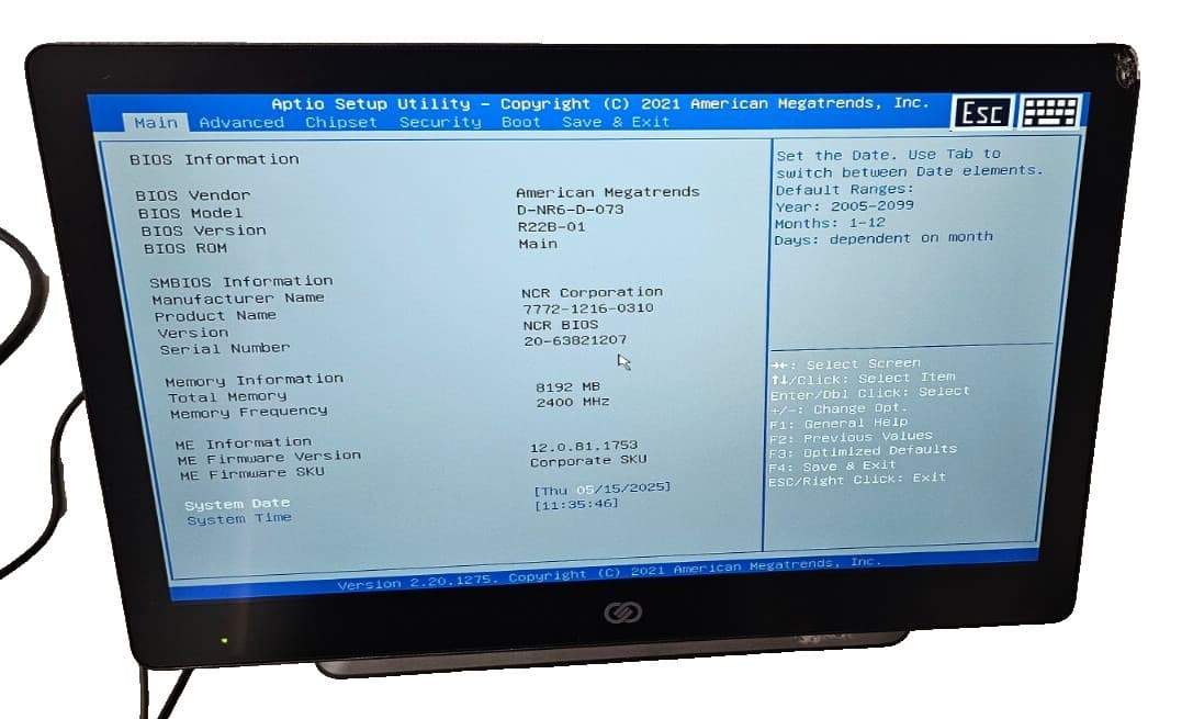NCR RealPOS CX7 7772 15.6" PCAP POS Terminal, Intel G4900T,  8GB/120GB, W10 READ 3