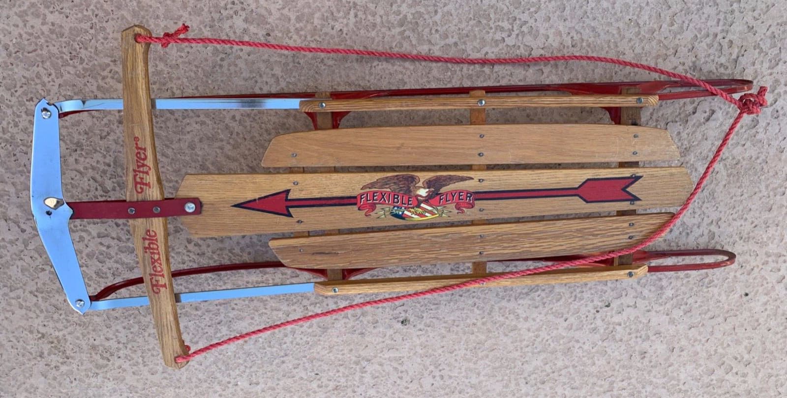 Vintage 1960s Flexible Flyer Sled Model 44 Winter Product Philadelphia, PA 5