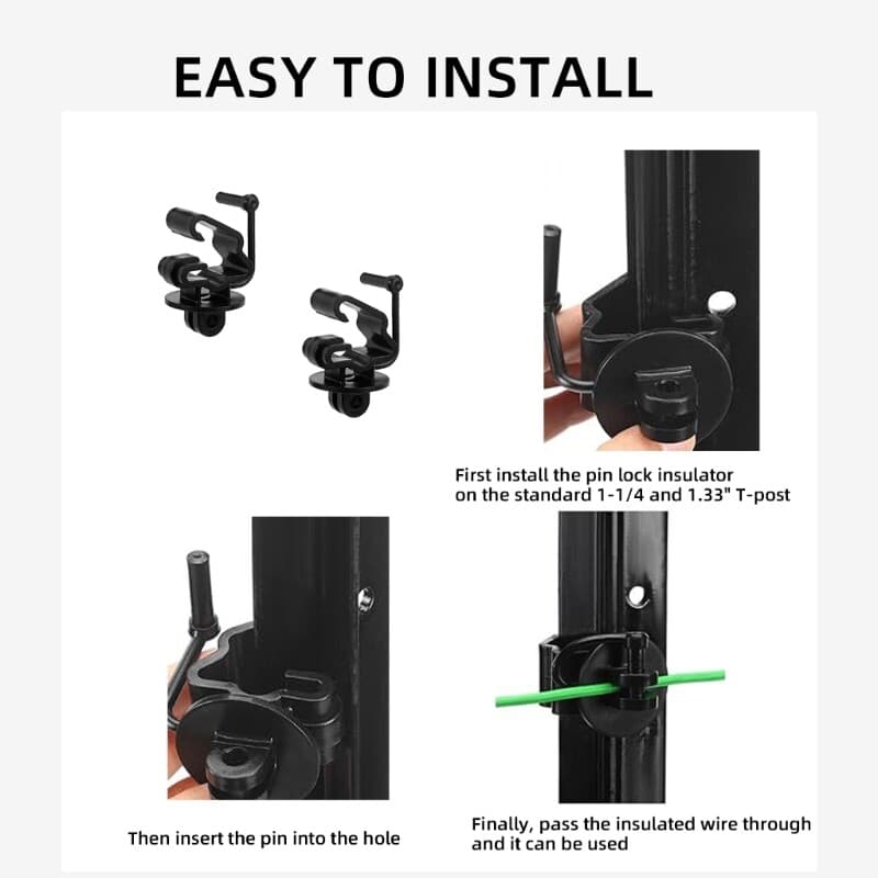 25Pcs T Post Electric Insulators Ranch Fence Clip Outdoor Fence Accessories 5