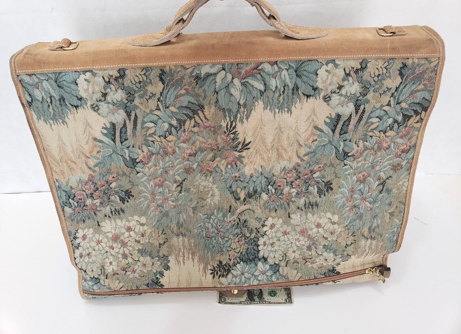 French Luggage Company - Tapestry Garment Clothes Bag Floral Embroidered Luxury