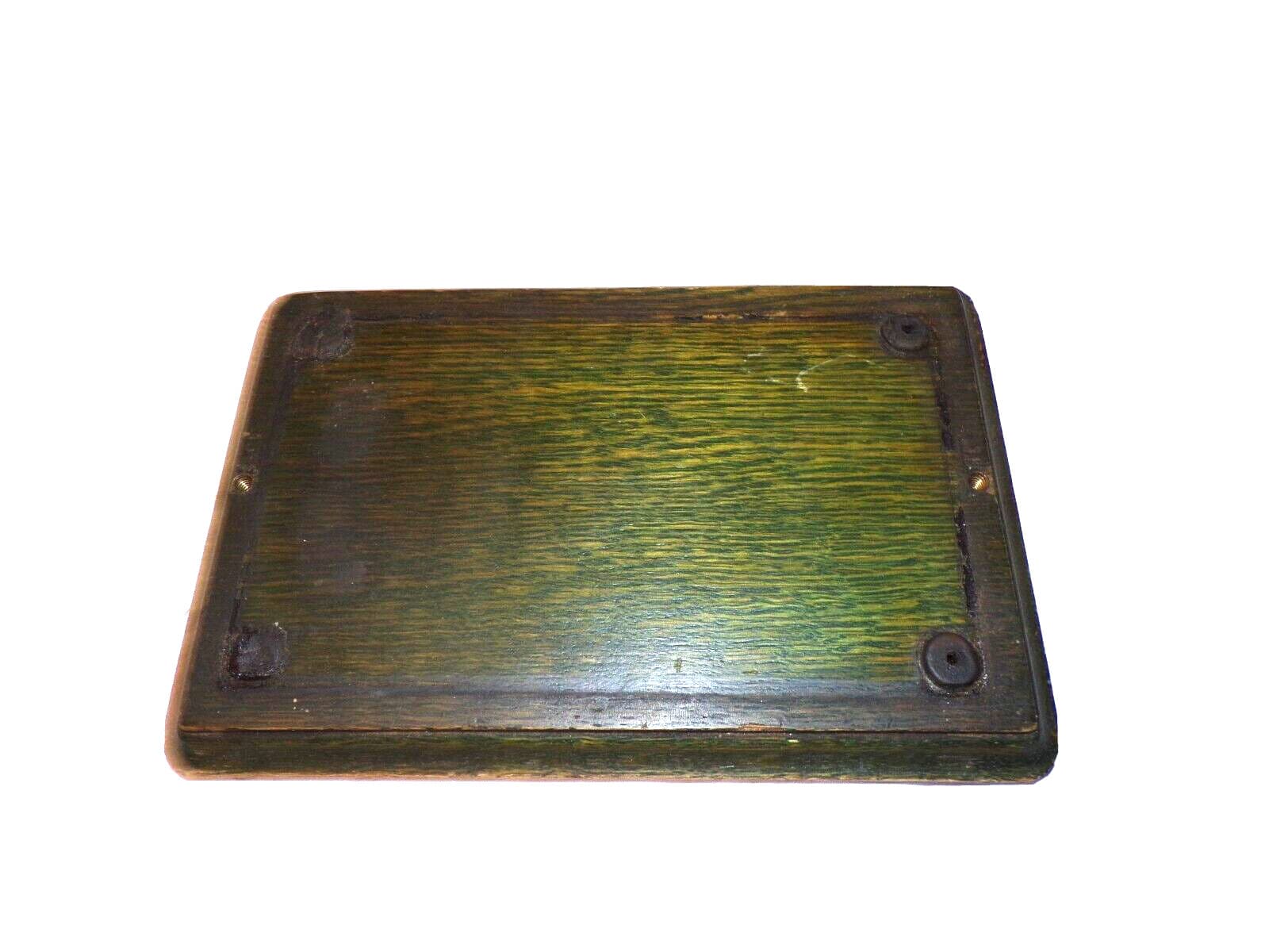 COLUMBIA Q CYLINDER PHONOGRAPH EARLY ORIGINAL BASE , GREEN TINT