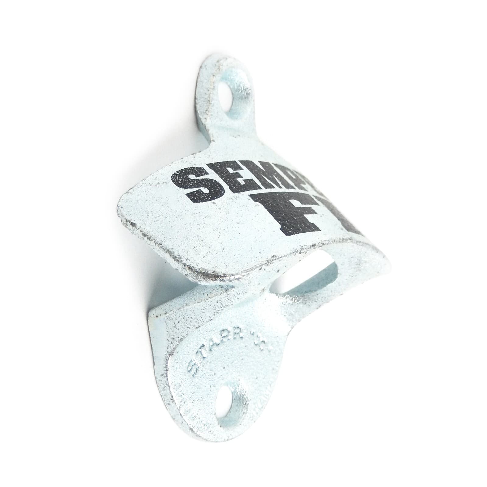 Starr Semper Fi Marines Bar Beer Soda Bottle Opener Wall Mounted Zinc Plated 4