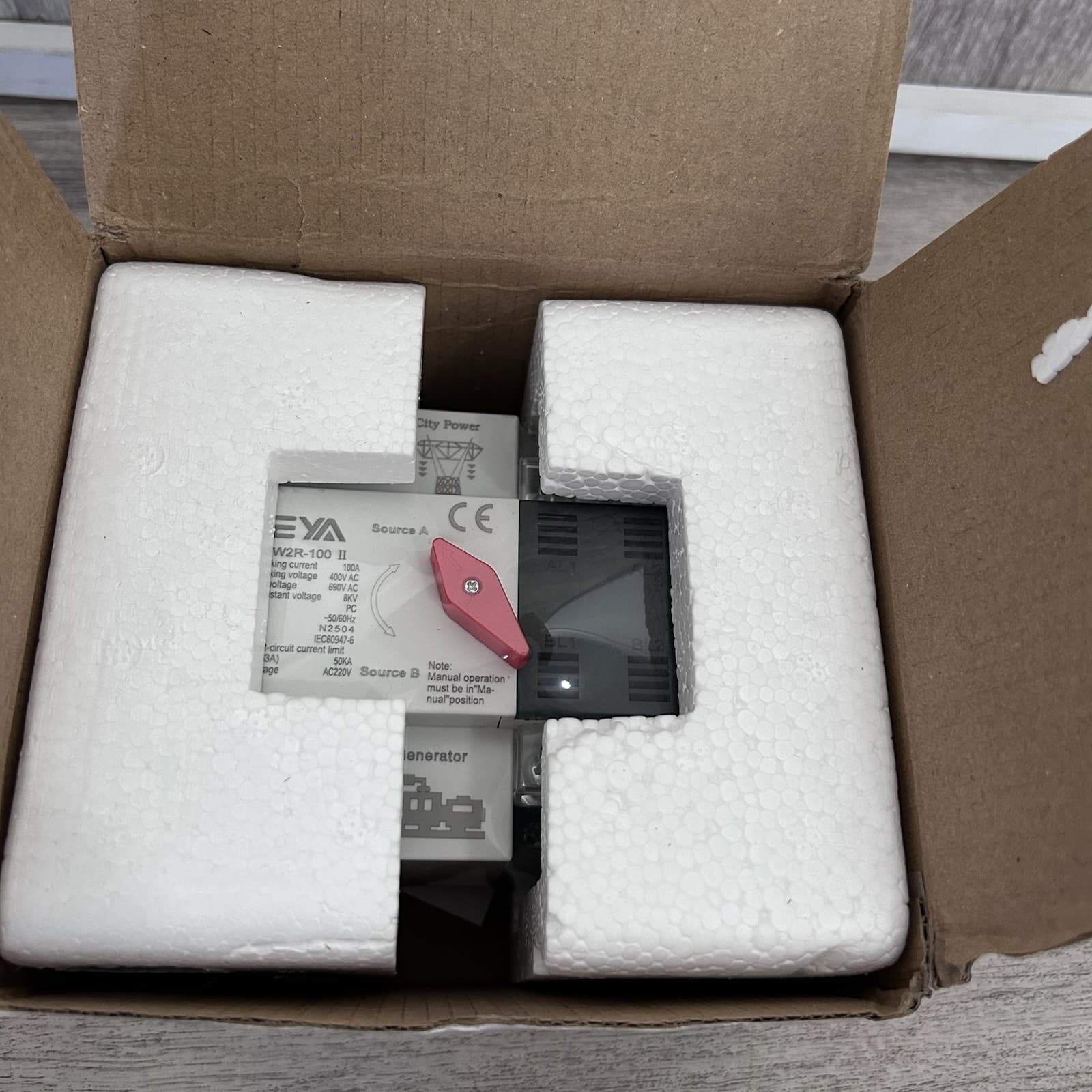 GEYA Mini ATS Automatic Transfer Switch Dual Power 100A 220V New 5