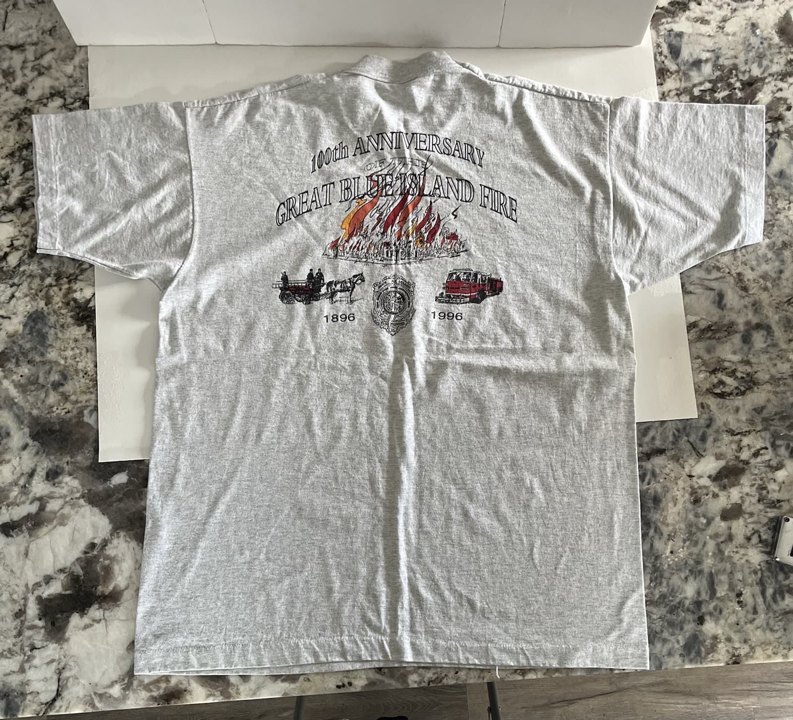 Blue Island IL Fire Department T-shirt XL Never Worn 2