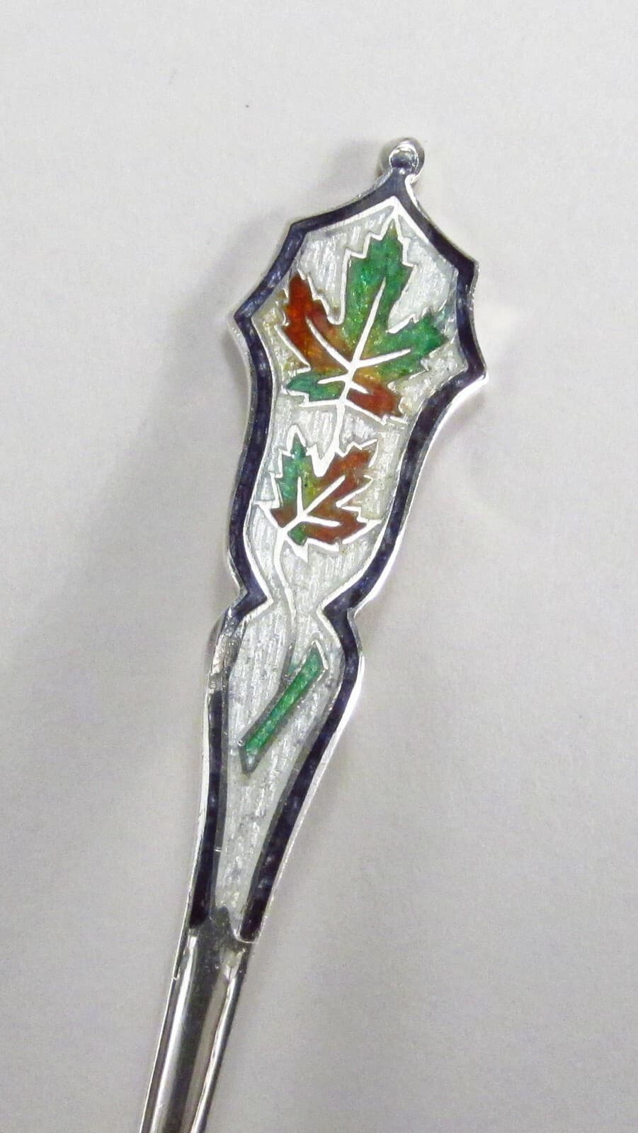 Vintage C. Lamond Fils Edmonton Canada Sterling Silver Enamel Souvenir Spoon 6