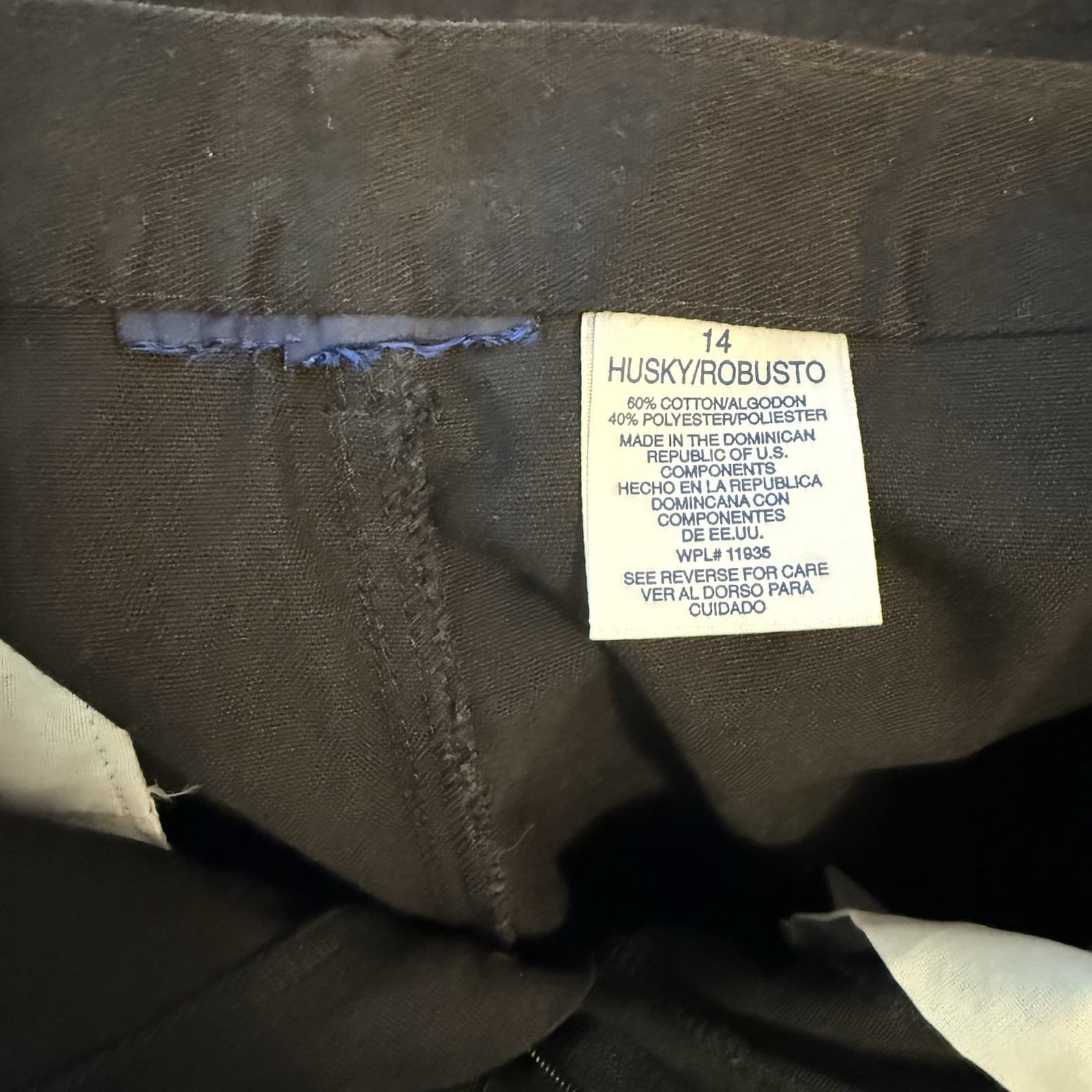 Apparatus Black Pleated Front Chino Uniform Pants Boys Size 14 Husky NWOT 3