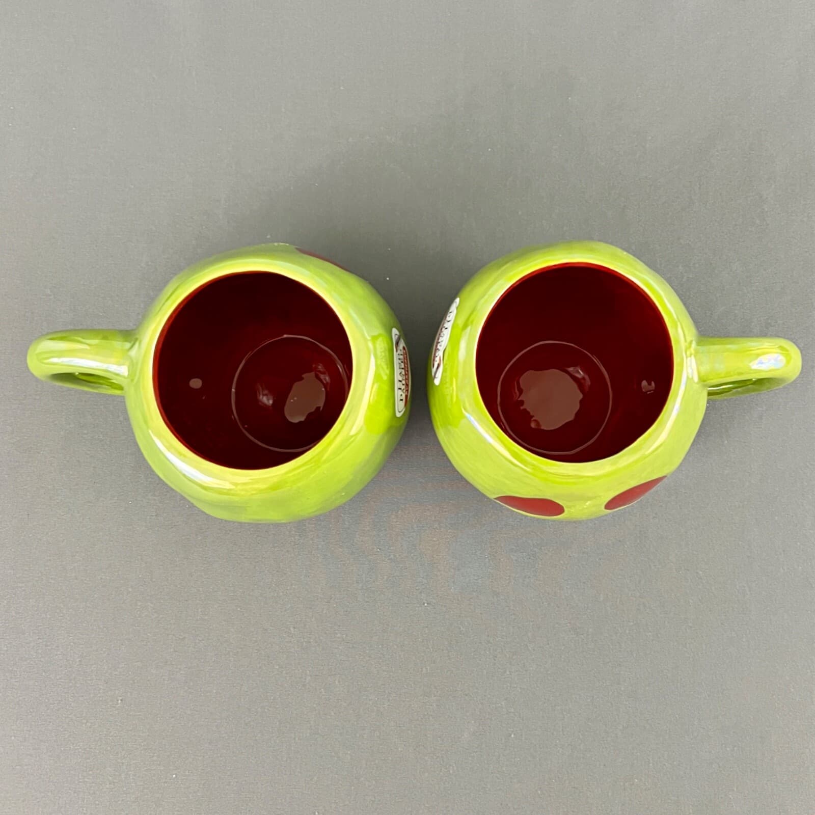 Disney Villains Halloween Poison Apple Mug Lot of 2 Iridescent Hand Painted New 5