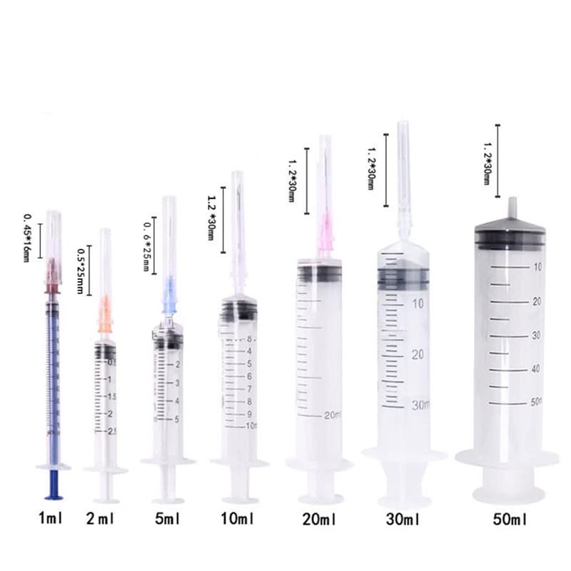 1ml - 50ml Plastic Disposable Injection Syringe Household DIY Liquid Dispensers
