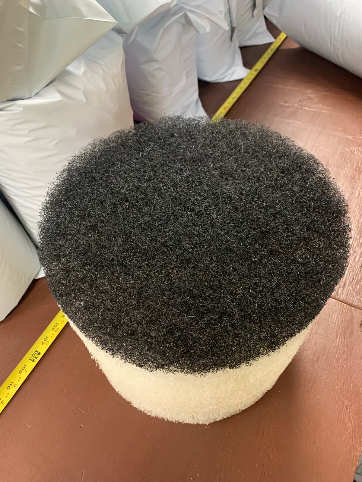 12" diameter x 10" high, Die Cut Media Cartridge. Koi Pond Media + Prefilter pad 4