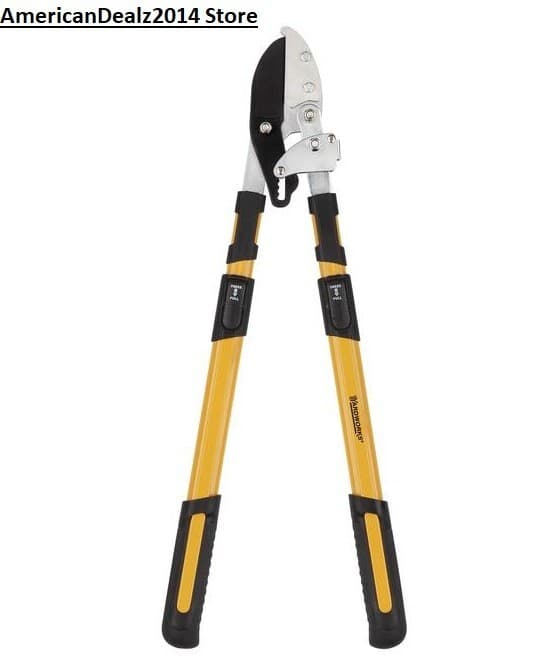 34" Ratcheting Anvil Steel Blade Lopper Telescopic Handles Branch Limb Cutter 6