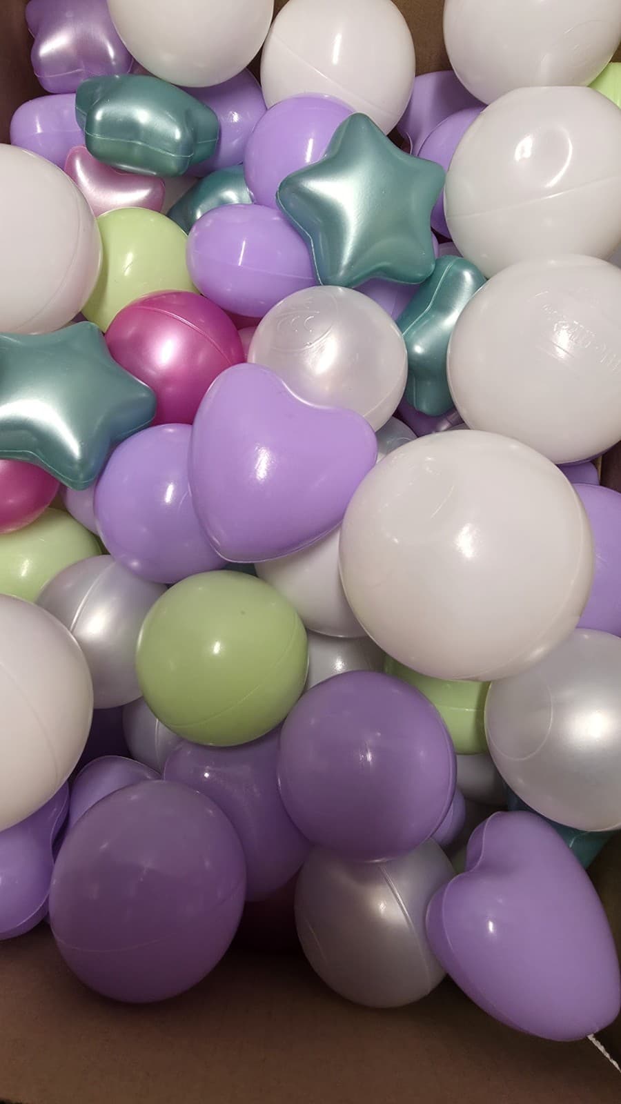 150 Pcs Ball Pit Balls, 2" - 2.5" Fun Shapes, Assorted Lot, Plastic  2