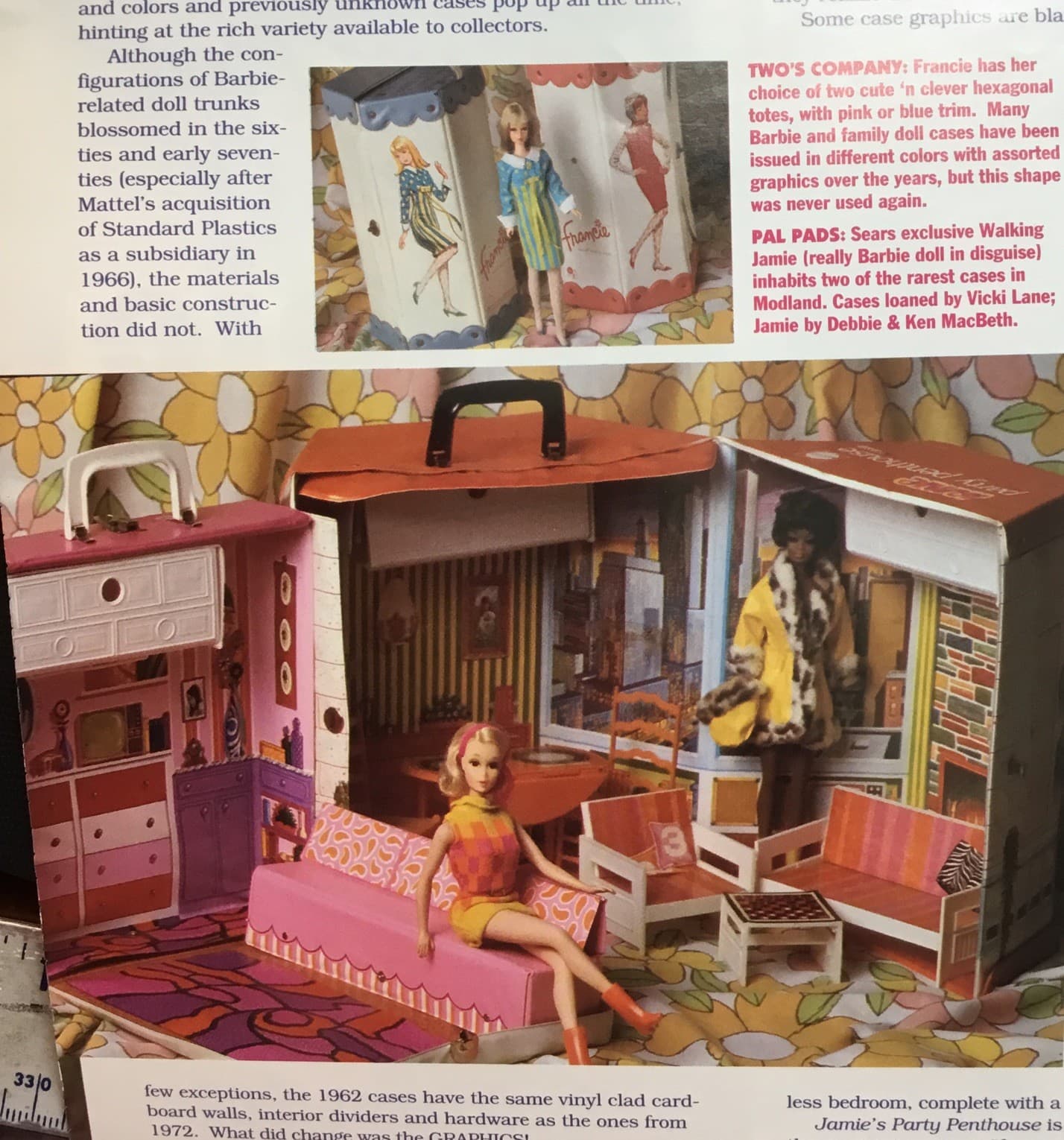 10p History Article + Pics - VTG 1960s Mattel Barbie & Friends Doll Cases Trunks 6