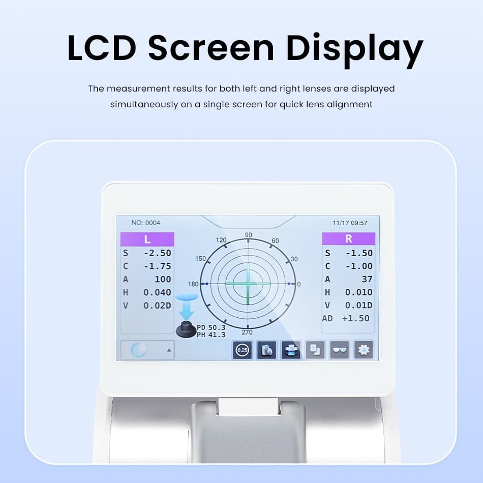 Digital Auto lens meter Optical Focal Length MeterOphthalmic Equipment 3