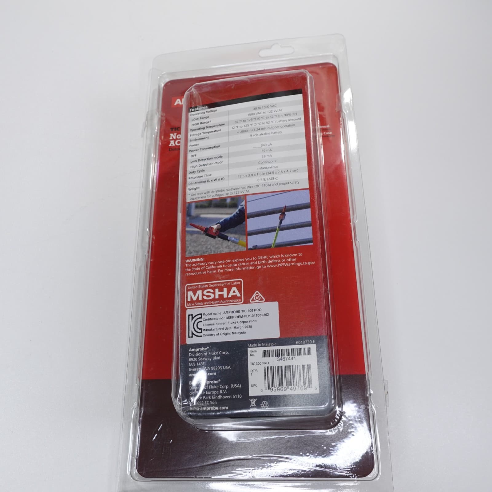 Amprobe 3467441 Non-Contact High Voltage Detector TIC 300 PRO 3