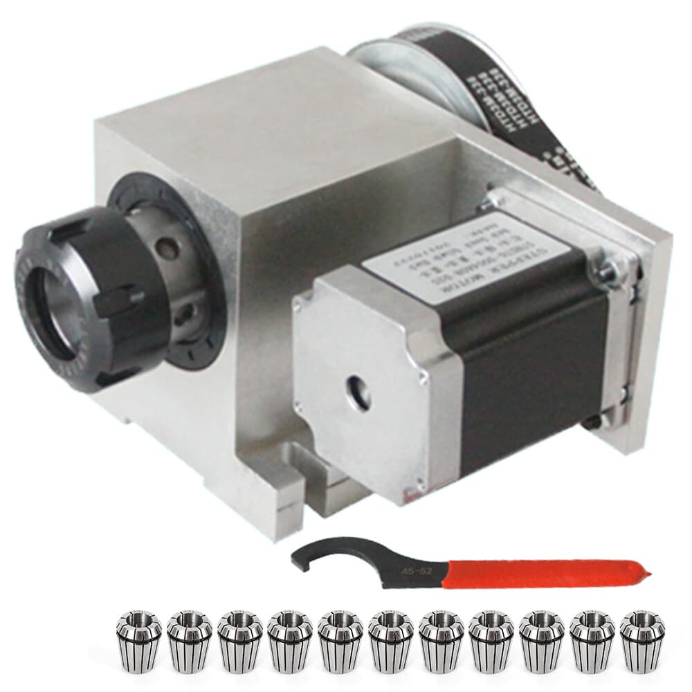 11x Router Rotational Rotary Axis 4th-Axis ER32 Collet Chuck For CNC Engraving 3
