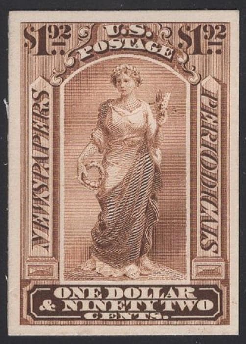 U.S.: #PR71P4 PERIODICAL $1.92 PLATE PROOF on CARD // H