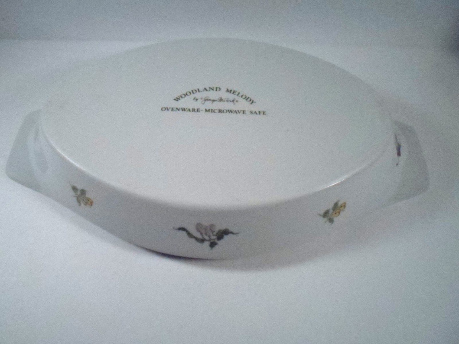 Georges Briard Woodland Melody Ceramic 12.5/8" x 7" Augratin Baking Dish  VTG. 4