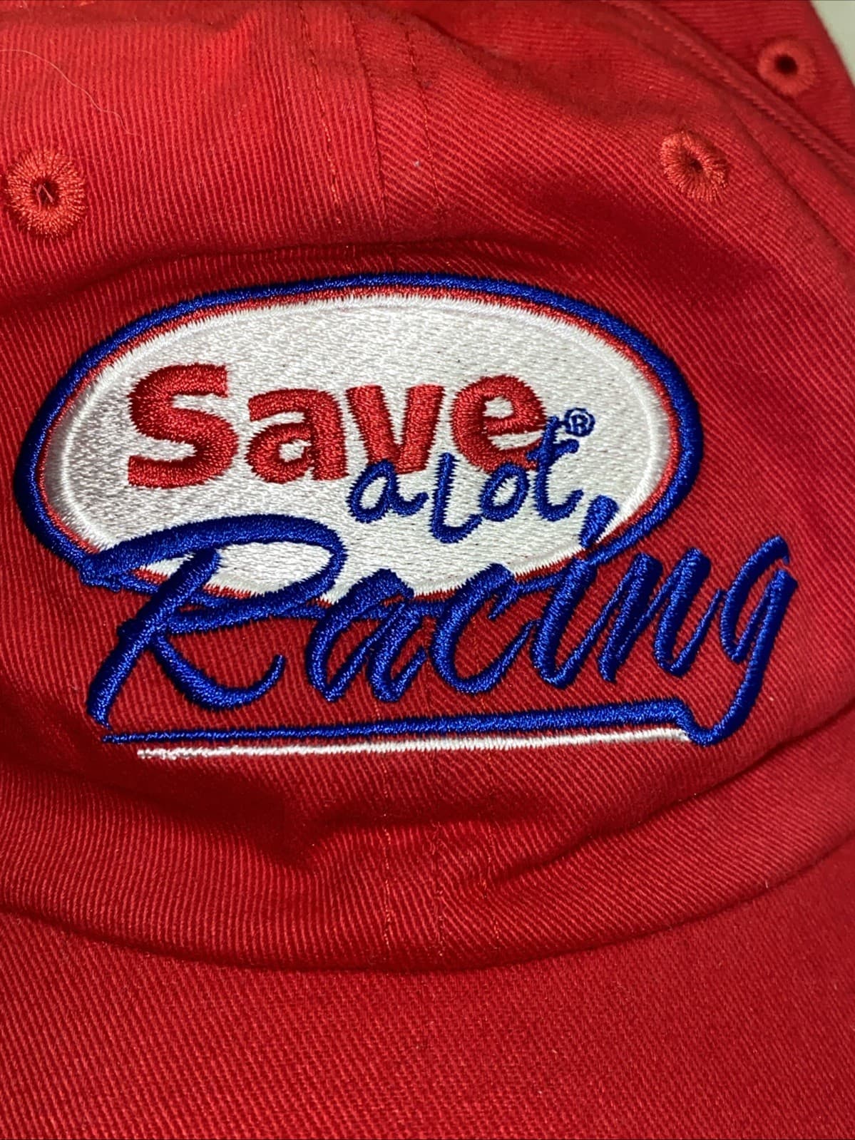 Carl Edwards Save A Lot Racing Hat Cap NASCAR #60 Red Adjustable 1- Size Vintage 5