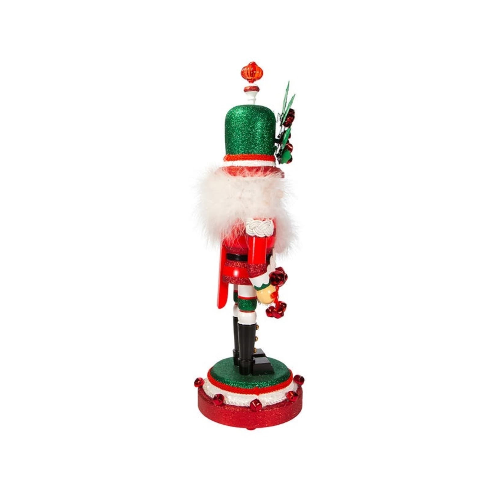 Kurt Adler Hollywood Nutcrackers, Wind Up Musical Jingle Bells Nutcracker, 18" 2