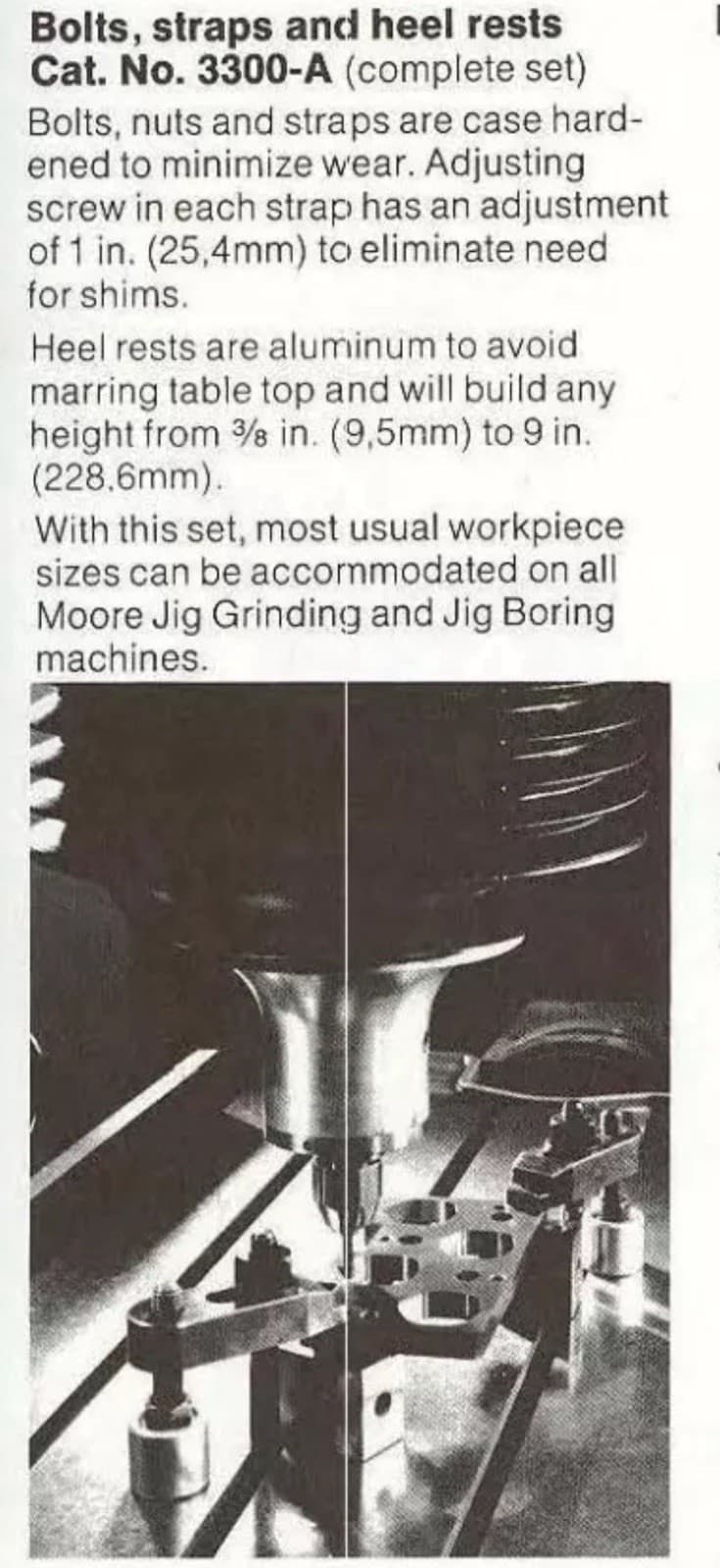 Moore Tools Aluminum Heel Rest Block Set of 12 for Jig Bore & Grinder Set Up 2