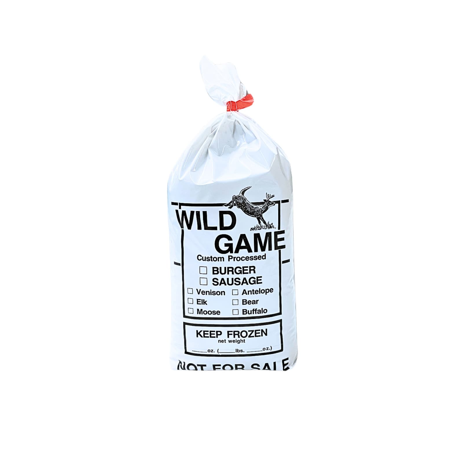 2 lb Ground Meat Bag, Wild Game Not For Sale, 1000 BAGS