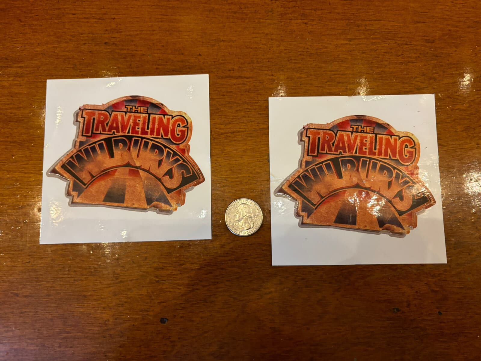 The Traveling Wilburys Stickers ( Set of 2) 4x4  Tom Petty + Free Flag Sticker￼￼ 2