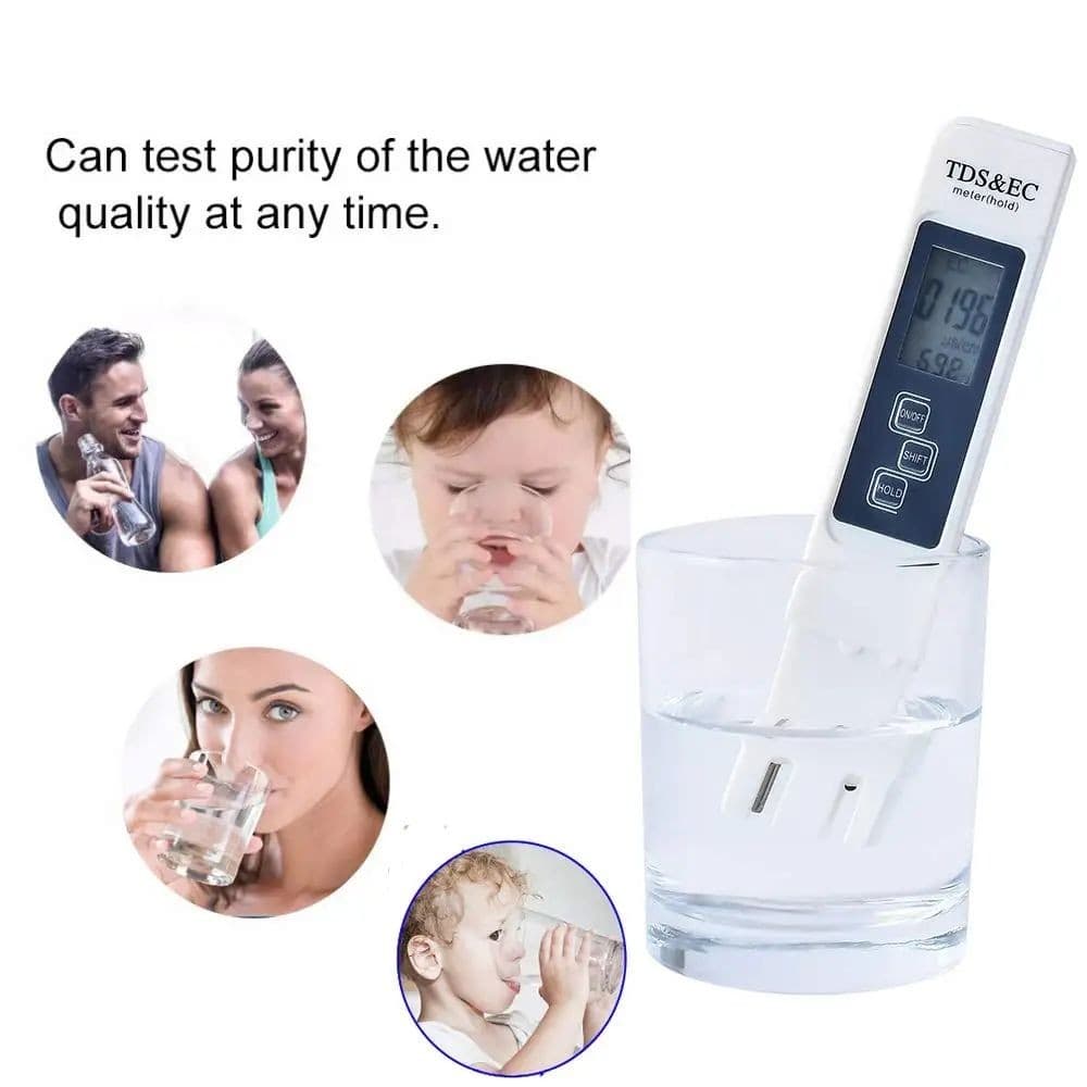 4-in-1 Digital Water Tester for TDS EC Temperature Water Purity Meter 0-9990PPM 3