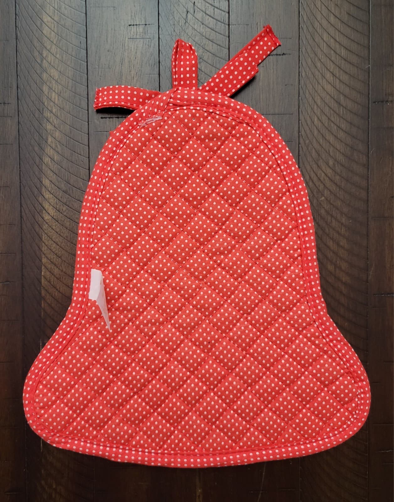 Vintage Holly Hobbie Christmas Potholder/Hotpad w Red & White Polka Dot Trim 4