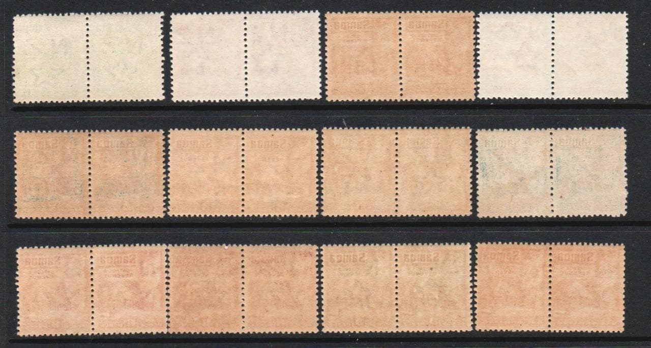 Samoa 1921 Native Huts MNH  Set IN Pairs SG 153-164 2