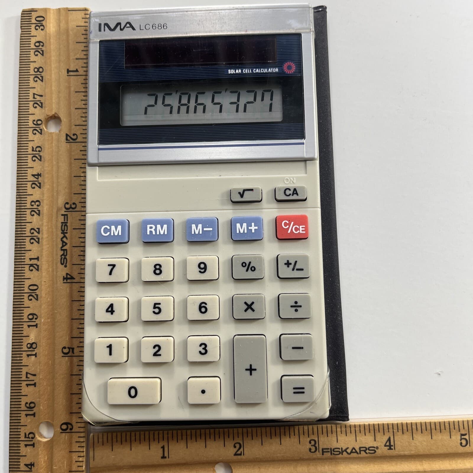 IMA LC 686 Calculator Case VTG 1980s Scientific Solar Cell Working Hong Kong 3