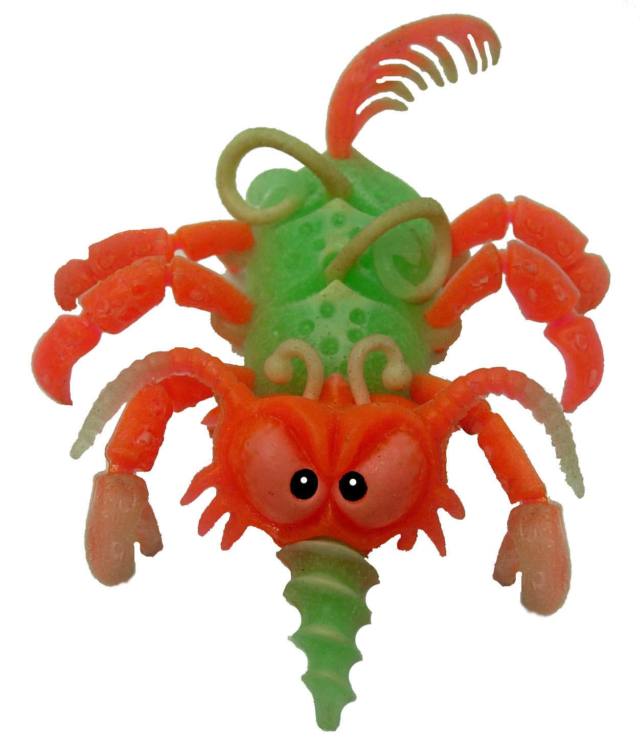 FLUORESCENT 6-PACK PATTI-GOOP MADE FOR CREEPY BUGS TOYS RUBBERY CRAWLERS  3