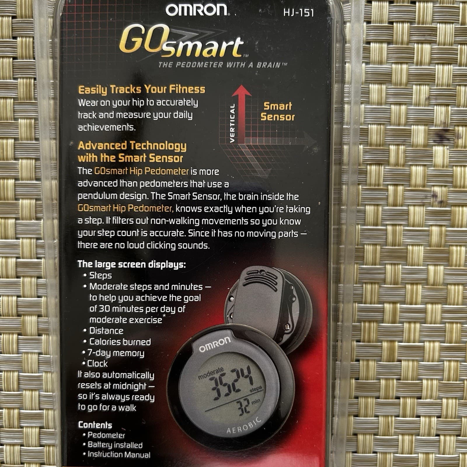 Omron Go Smart HJ-151 Hip Pedometer with Smart Sensor Technology New 3