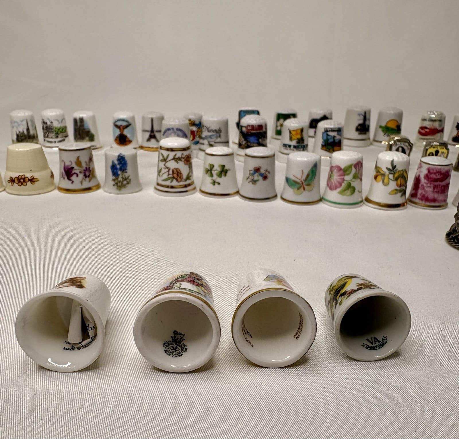 Thimbles Collectibles Lot Of 56! Porcelain, Pewter, Floral, Birds and More! 6