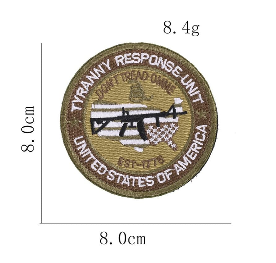 Tyranny Response Unit, Militia, Patriotic, 2nd Amendment, Tactical Morale Patch 2