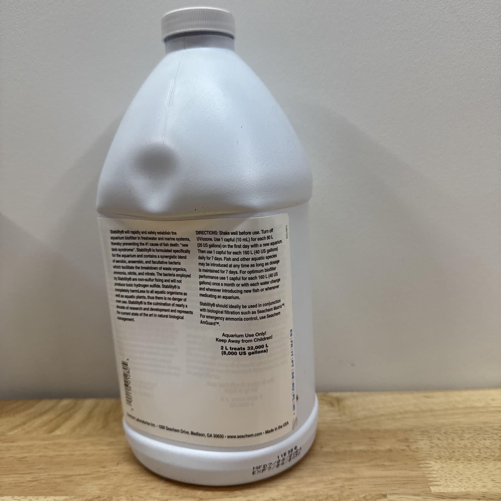 Seachem Stability Fish Tank Stabilizer Freshwater Marine Aquariums Treatment 2L 2