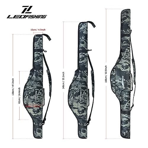  Portable Folding Fishing Pole Bag 3.94ft/4.59ft/5.25ft Big(160cm/5.25ft) 2