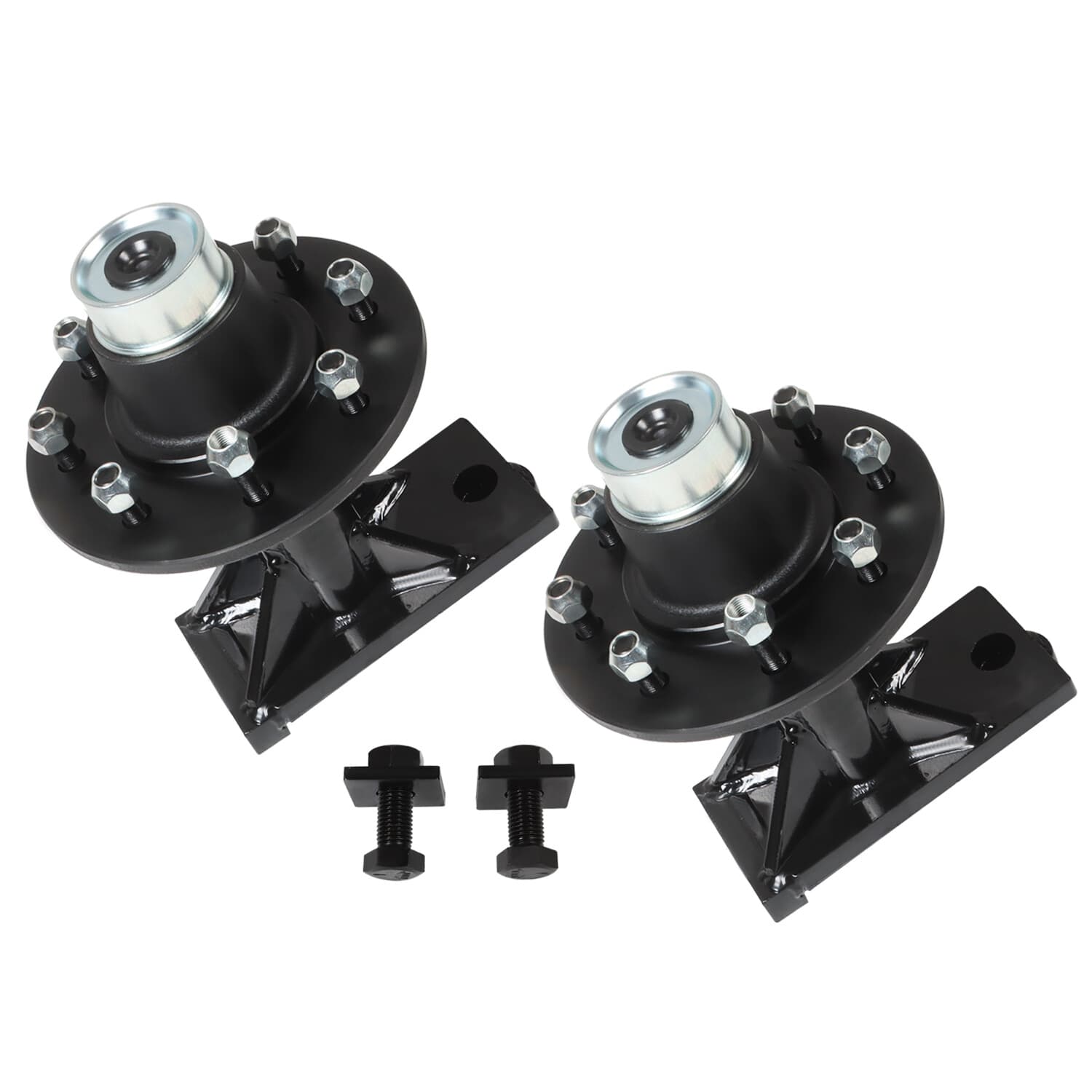 8 x 6.5 Lug 8000LB Shipping Container Wheels, Bolt-on Spindle Kit NEW（Pair) 2
