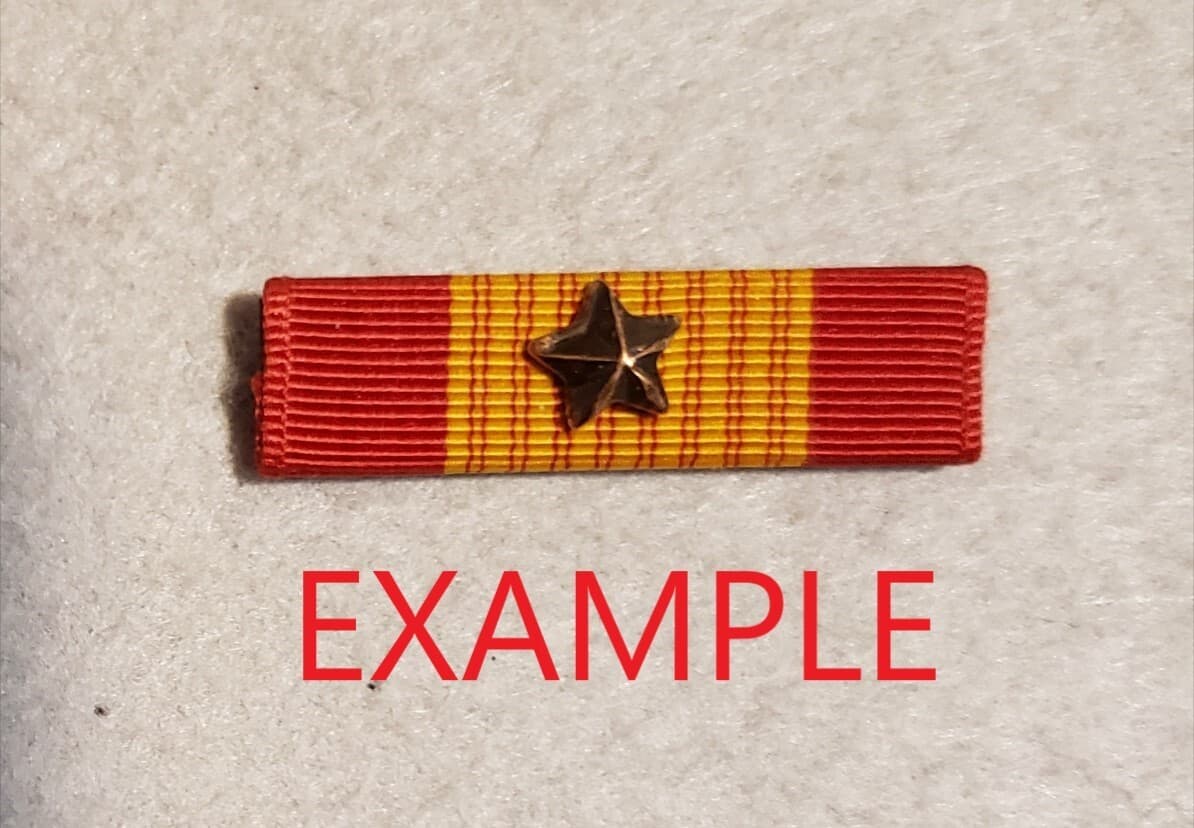 Larger 5/16" Bronze Star Ribbon Attachment for Medals and Some Unit Awards 3