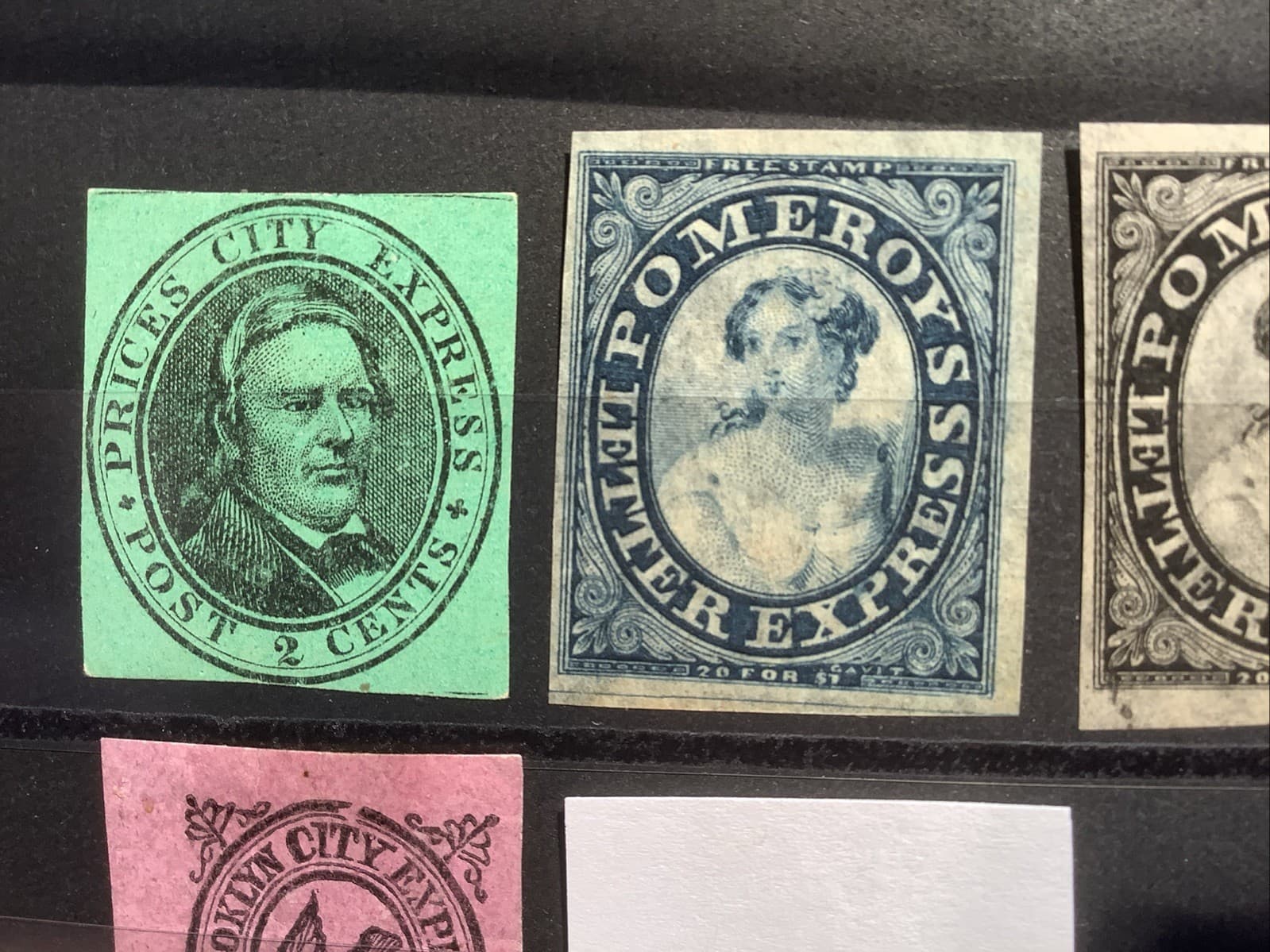 8 Genuine  US LOCAL  POST, 1844-60. Pre-Civil War . Used And Unused 2