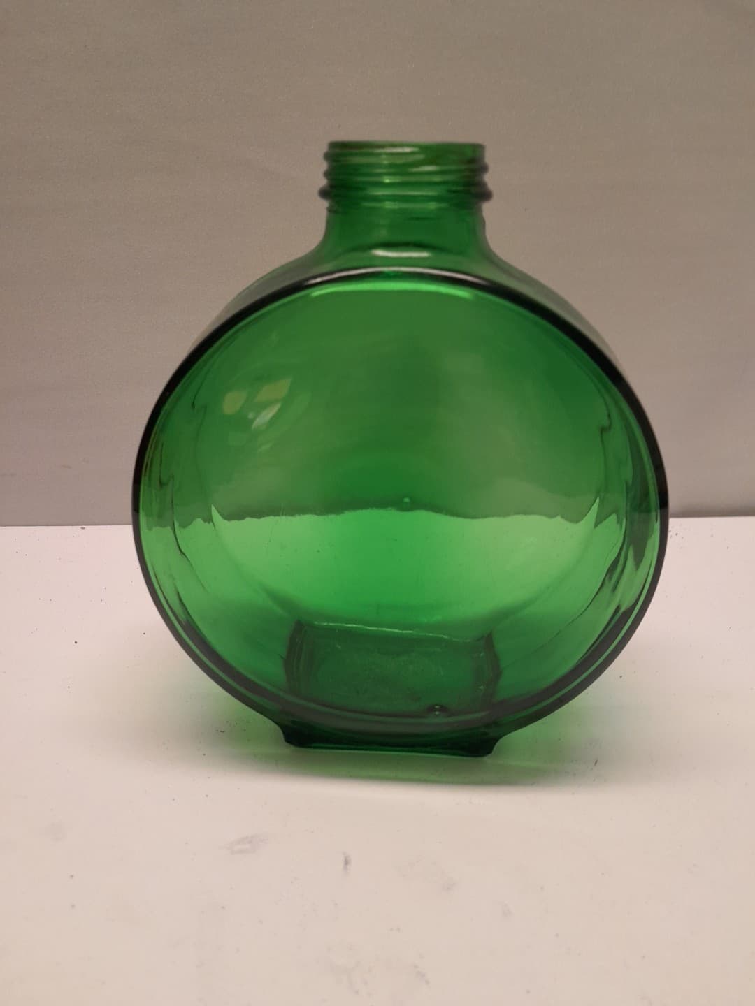 Vintage Sunsweet Prune Juice 1930's 40's Canteen Style Green Glass Bottle Jar 2