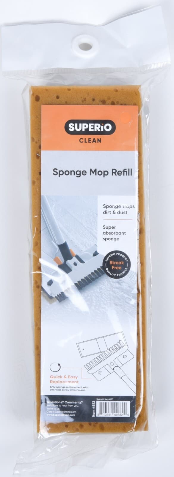 Superio Sponge Mop Head Replacement for Sponge and Go Mop 5