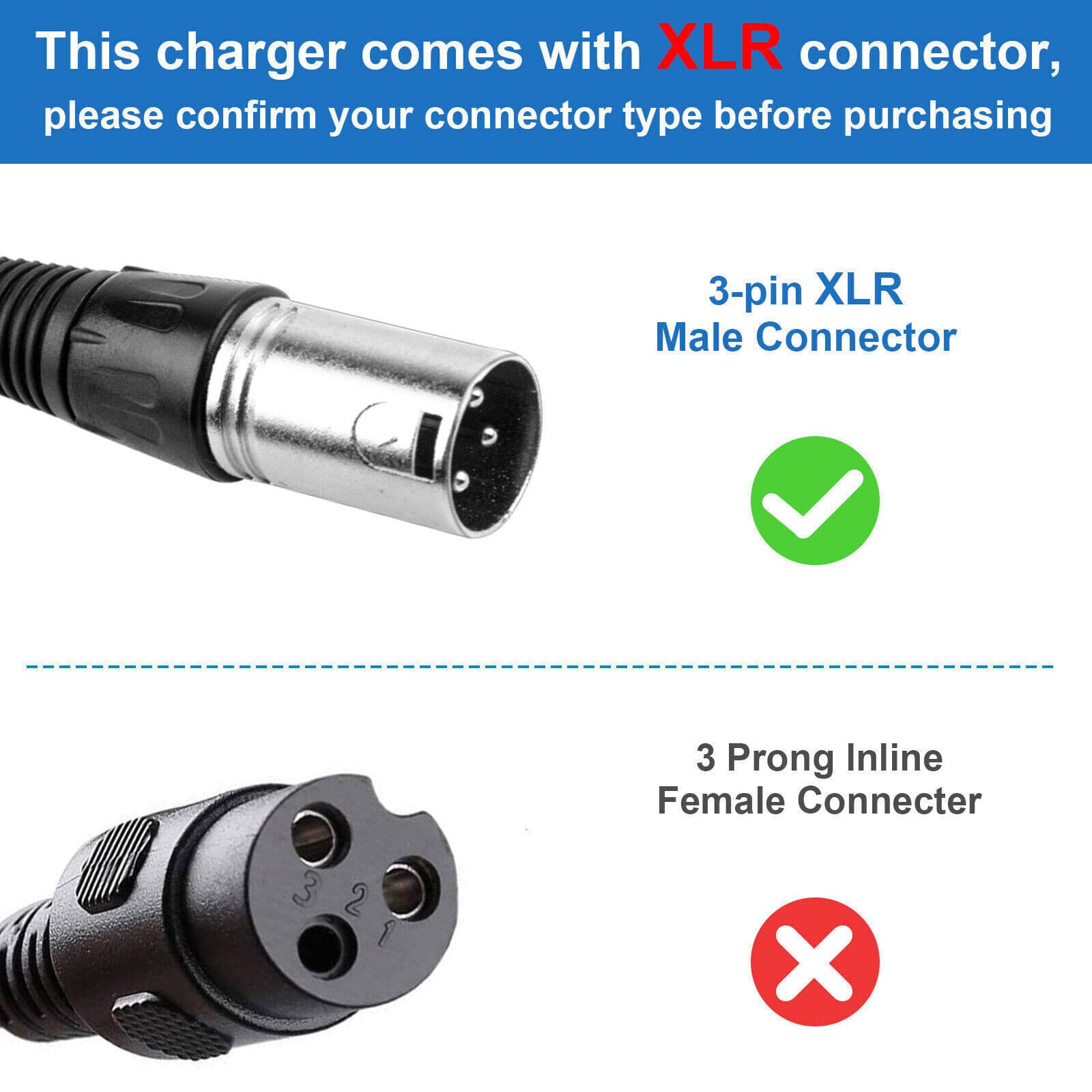 24V 5A 3 Pin XLR Battery Charger For Mobility Pride Scooter Jazzy Power Chair 2