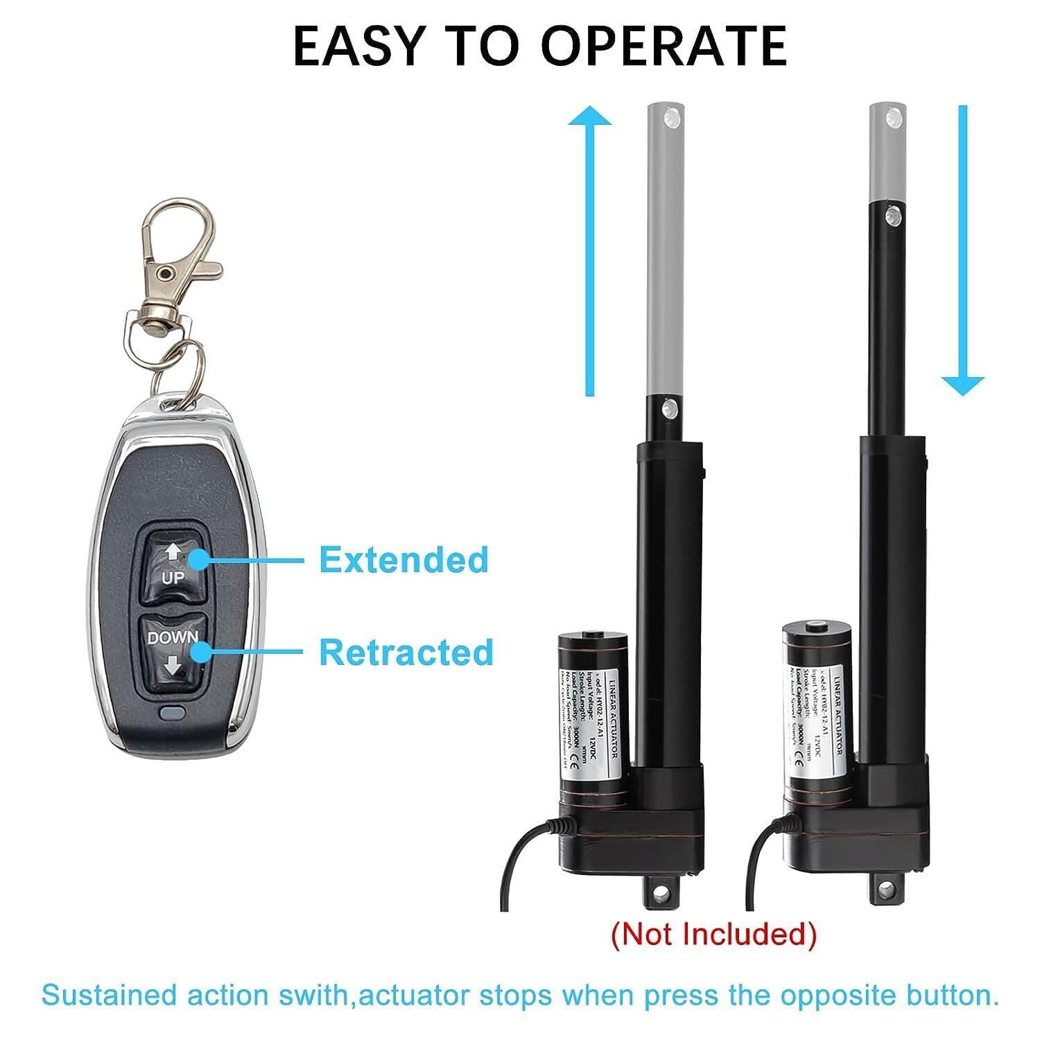 Linear Actuator Wireless Remote Controller 12V Momentary Switch Forward/Reverse 4