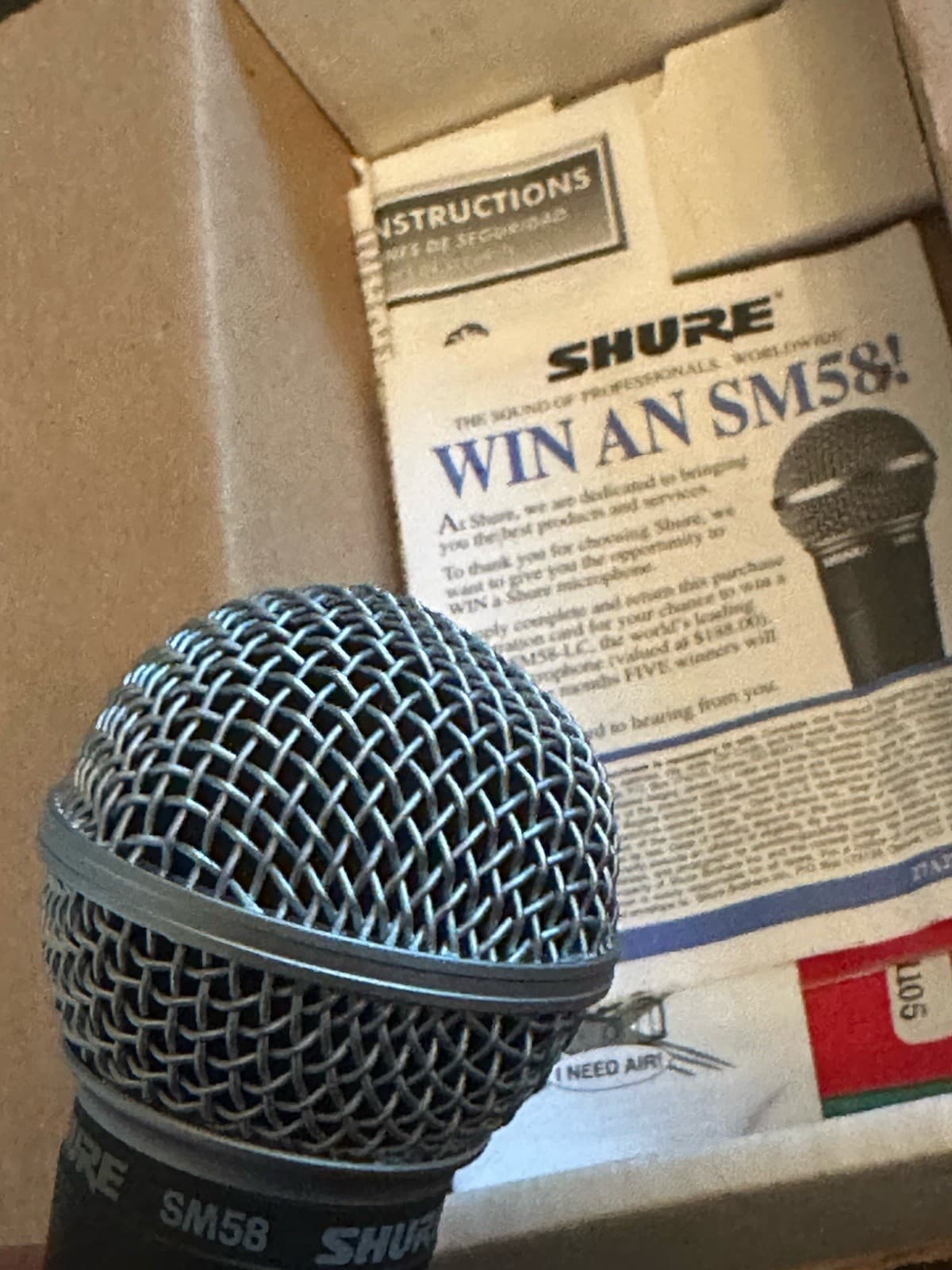 Shure SM58-LC Wired Microphone With Cord Cable 5