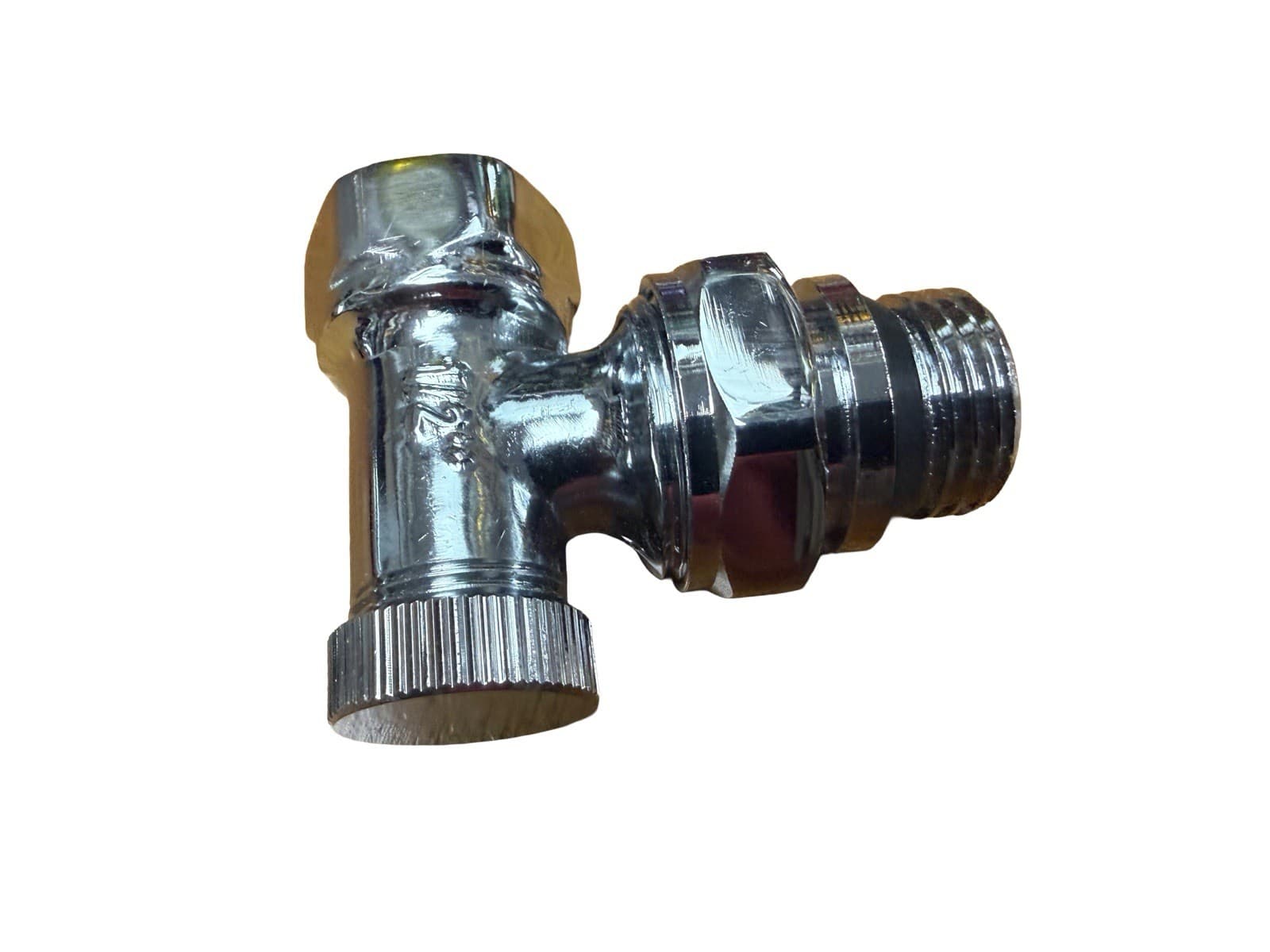 1/2" Angle Thermostatic Radiator Valve Set Chrome Plated 4